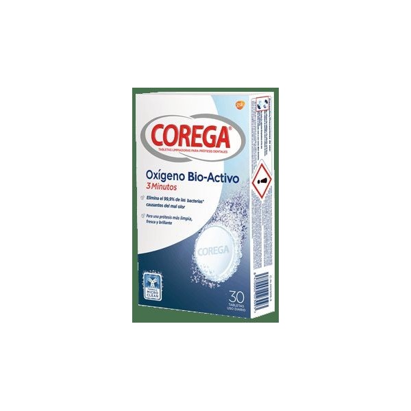 Corega Oxígeno Bio-Activo Limpieza Prótesis Dental 108 Tabletas