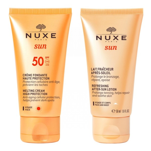 Nuxe Sun Crema Fundente Rostro SPF-50 + Leche Refrescante After Sun 50ml