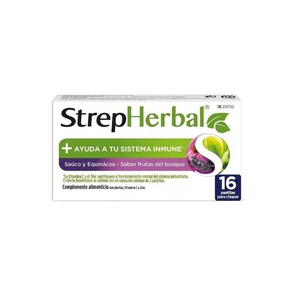 Strepherbal Sabor Sauco y Equinácea 16 Pastillas para Chupar