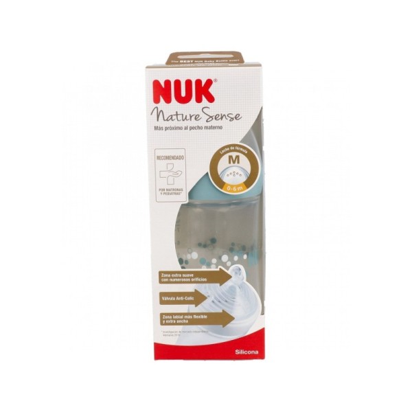 Nuk Nature Sense Biberón PP Silicona 1M 260ml