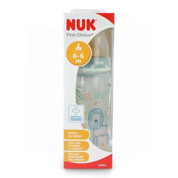 Nuk Biberón Látex FC+ Jungle 0-6M 300ml