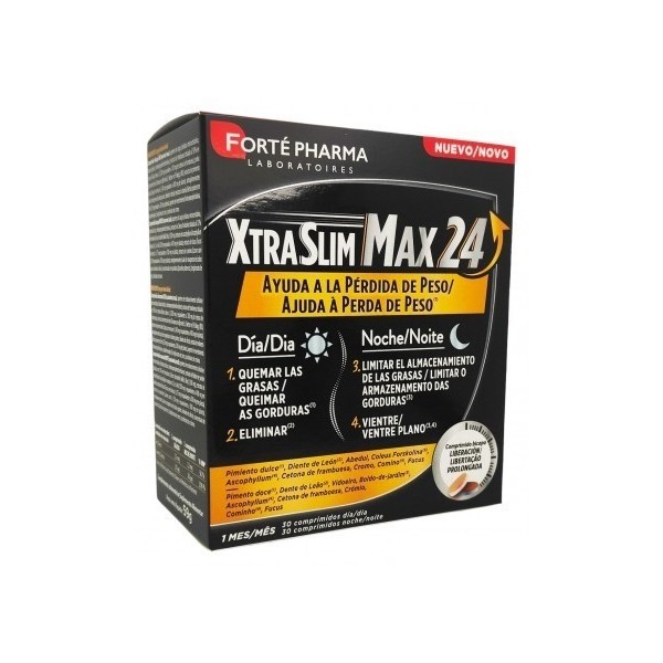 Forte Pharma Xtraslim Max 24 30 Comprimidos Día + 30 Comprimidos Noche