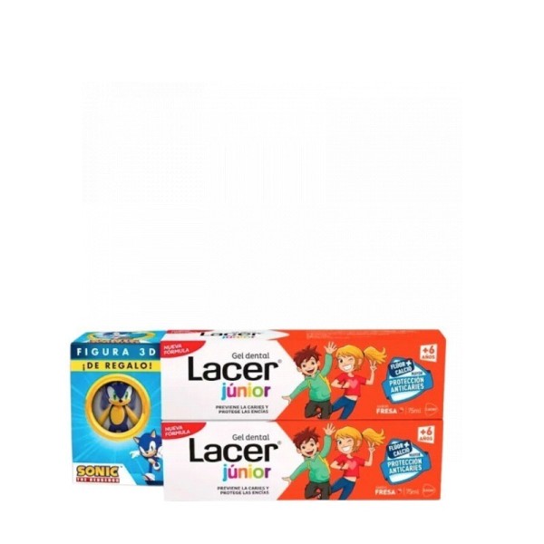 Lacer Duplo Gel Dental Infantil 75ml + Figura