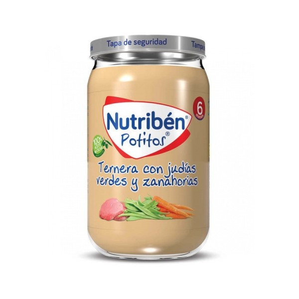 Nutribén Potitos Ternera con Judías Verdes y Zanahorias 235gr