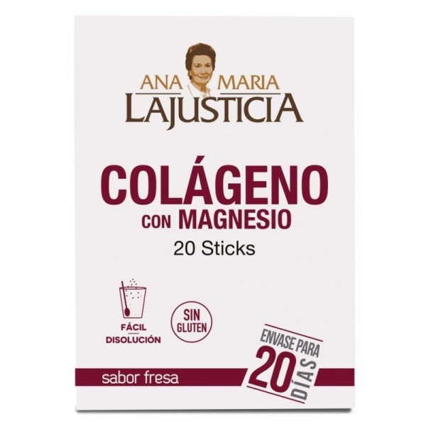 Ana María Lajusticia Colágeno con Magnesio Sabor Fresa 20 Sticks