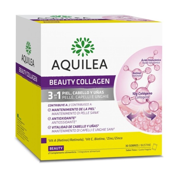 Aquilea Total Beauty Sabor Fresa 30 Sobres