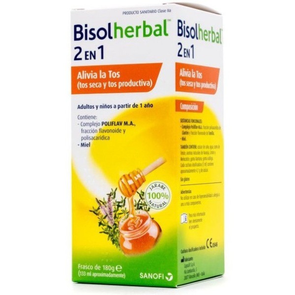 Bisolherbal 2 en 1 Jarabe para la Tos 180gr