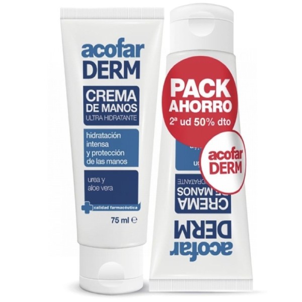 Acofarderm Crema de Manos Ultrahidratante Duplo 2x75ml