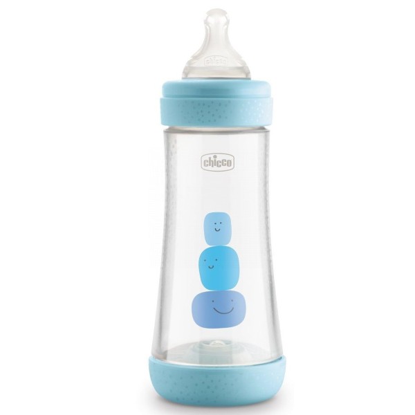 Chicco Biberón Perfect 5 Silicona 4m+ Azul 300ml