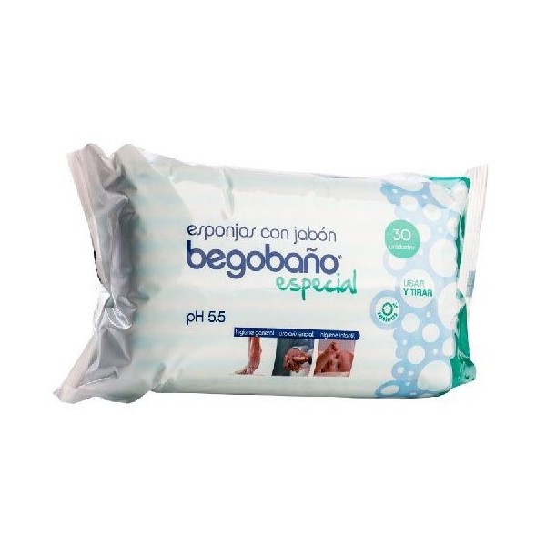 Begobaño Esponja Enjabonada Desechable 30uds