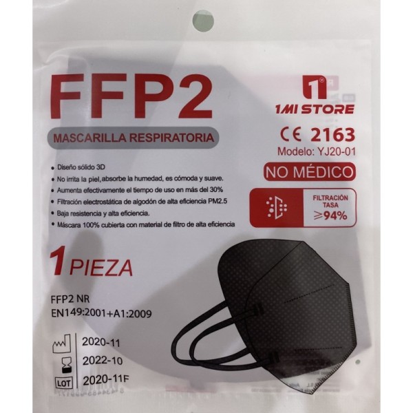 1Mi Store Mascarilla Respiratoria Negra FFP2 1ud