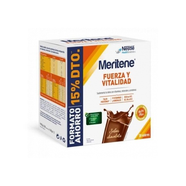 Meritene Fuerza y Vitalidad Sabor Chocolate 30 Sobres