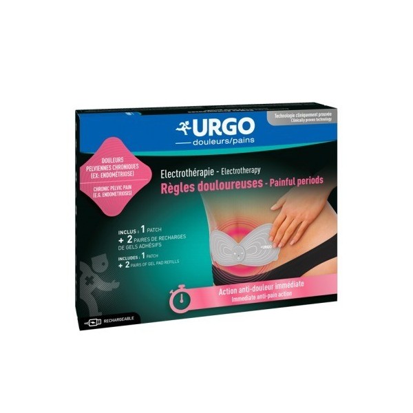 Urgo Parche Electroterapia Recargable Menstruaciones Dolorosas 1 Parche + 2 Recargas