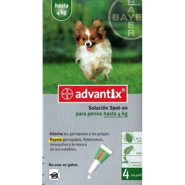 Bayer Advantix Perros Hasta 4 Kg