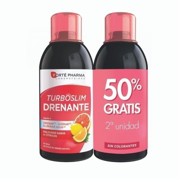 Forte Pharma Turboslim Drenante Sabor Cítricos Duplo 2 x 500ml