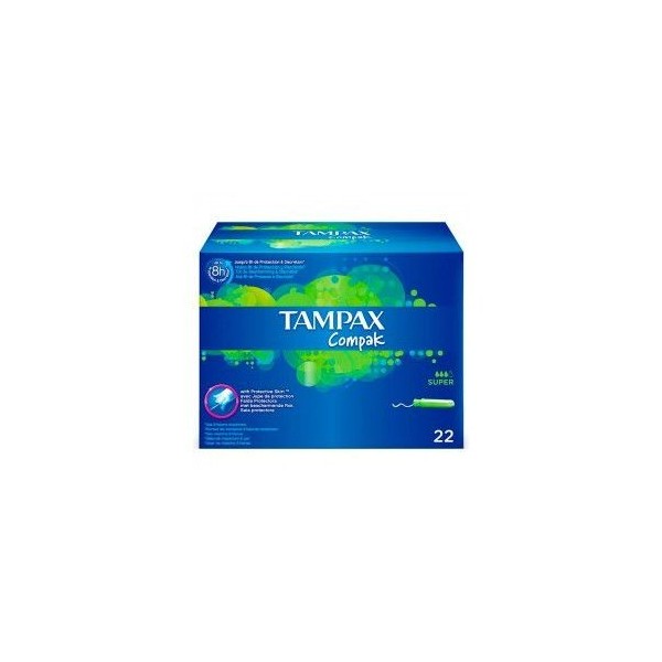 Tampax Compak Tampón 100% Algodón Super 22 uds