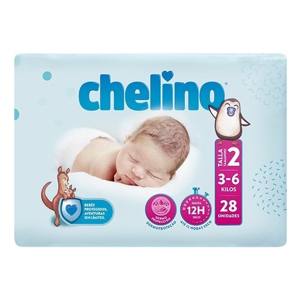 Chelino Love Pañal Talla 2 3-6 Kg 28uds