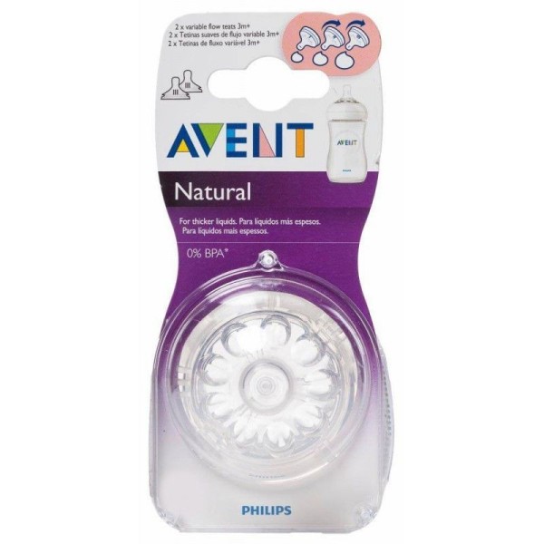 Tetina Natural Flujo Variable Philips Avent +3 M Scf 655/ 27